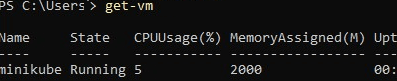 Get-Vm minikube on hyper-v windows server 2019