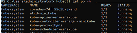 kubectl get po 