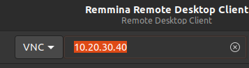 Remmina - connect to VNC