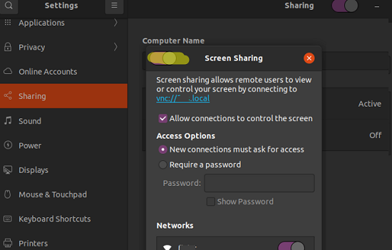 Enable Remote Desktop Access to Ubuntu via VNC