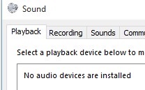 no audio- device installed on RDP/RDS Windows host