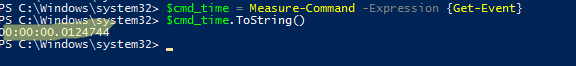 convert powershell time to string