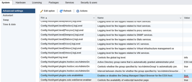 enable Config.HostAgent.plugins.solo.enableMob option on ESXi