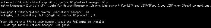 install network-manager-l2tp on linux ubuntu