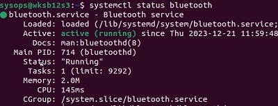 systemctl check bluetooth service on linux