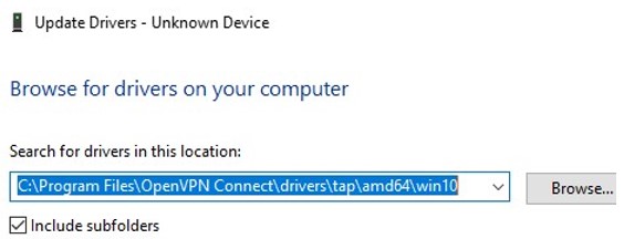 update openvpn client network driver