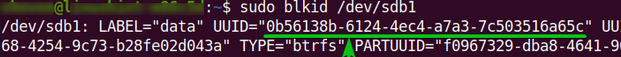 blkid get disk UUID on LInux