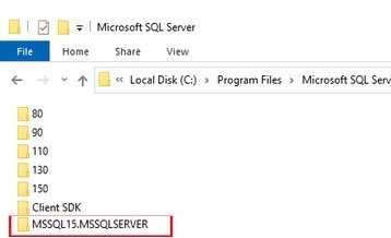 delete MSSQL15.MSSQLSERVER directory
