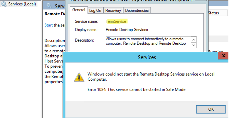 How to Start Windows Service in Safe Mode?