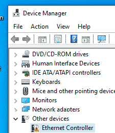 kvm ethernet controller driver in windows not found