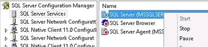 stop microsoft sql server instance