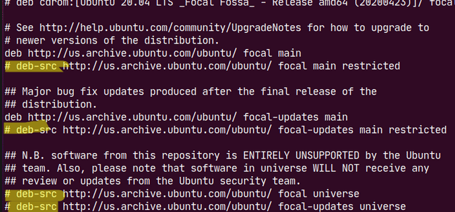 ubuntu allow deb-src