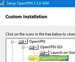 Install OpenVPN service on Windows