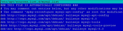 mysql 8.0 repository on debian 11