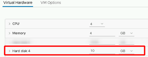 extend VM disk in vmware vsphere