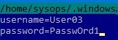 save file with windows credentials to access shared folder
