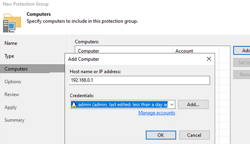 install veeam agent on linux remotely via the Veeam Backup and Replication 