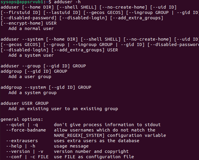 adduser options