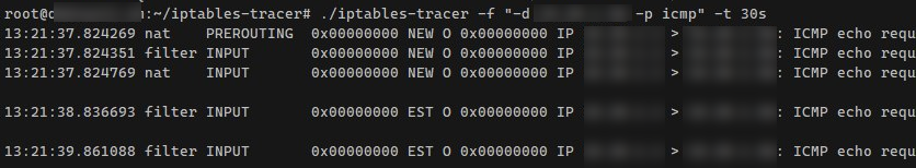 iptables-tracer tool