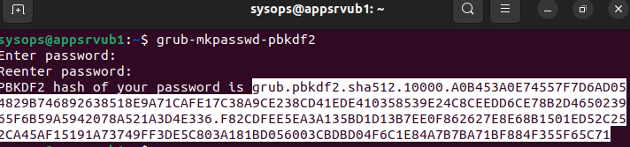 grub-mkpasswd-pbkdf2 - generate grup password hash
