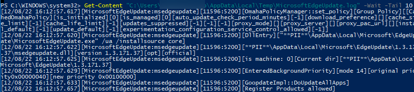 Live monitor log files with PowerShell 