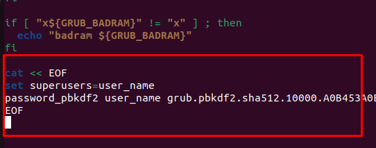 protect grub with password