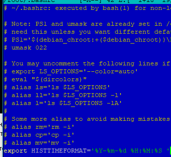 Add HISTTIMEFORMAT to bash_profile