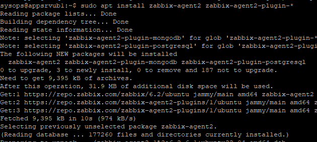 apt install zabbix-agent2 