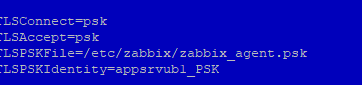 zabbix agent configure PSK encryption