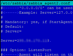 zabbix_agent2.conf set server address