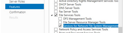 Install Services for Network File System Management Tools on Windows 