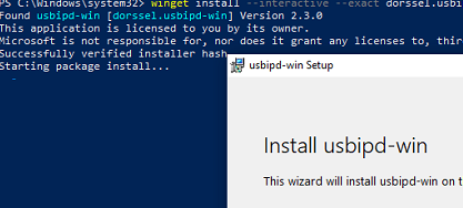 install usbipd-win on windows