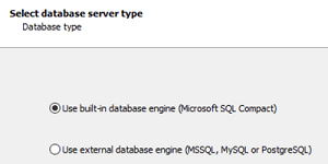 select hMailServer database