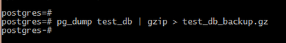backup postgreql with pg_dump
