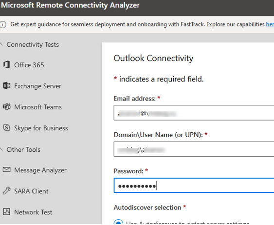Microsoft Outlook Connectivity Analyzer