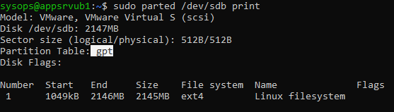 gpt partition on linux