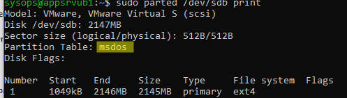 View the Partition Table in Linux