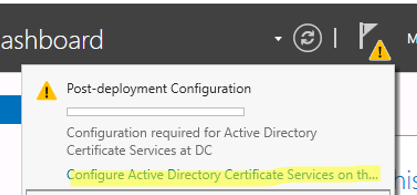 Configure Active Directory Certificate Services 