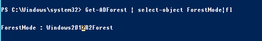 Get-ADForest - check functional level 