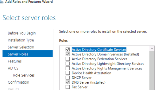 Install root Certification Authority on Windows Server