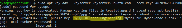 apt-key add key from ubuntu keyserver