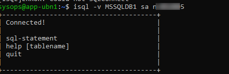 isql - connect MS SQL db from LInux