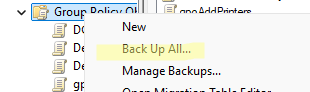 Backup all GPOs