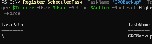 Enable a scheduled task to back up GPOs.