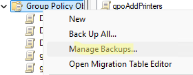 Manage GPO backup on Windows Server 