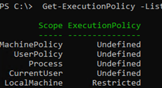 Get-ExecutionPolicy setting in Windows