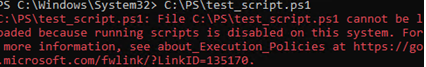 PowerShell script.ps1 cannot be loaded because running scripts is disabled on this system. 